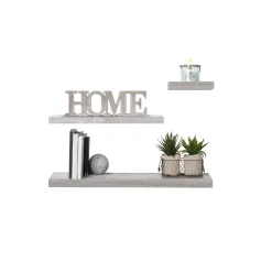 Étagère murale 80cm, Effet chêne gris
