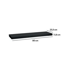 Étagère murale 80cm, Noir