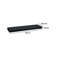 Étagère murale 60cm, Noir