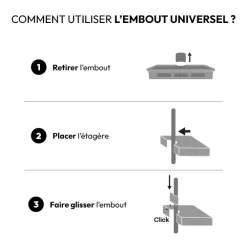 Étagère pour colonne de douche, Noir