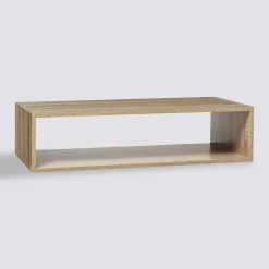 Étagère rectangulaire bas, Effet chêne naturel