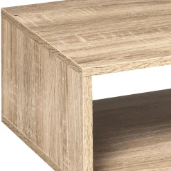 Étagère rectangulaire bas, Effet chêne naturel