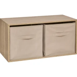 Étagère rectangulaire haut, Effet chêne naturel