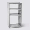 Étagères colonne 3 cases, Effet chêne gris