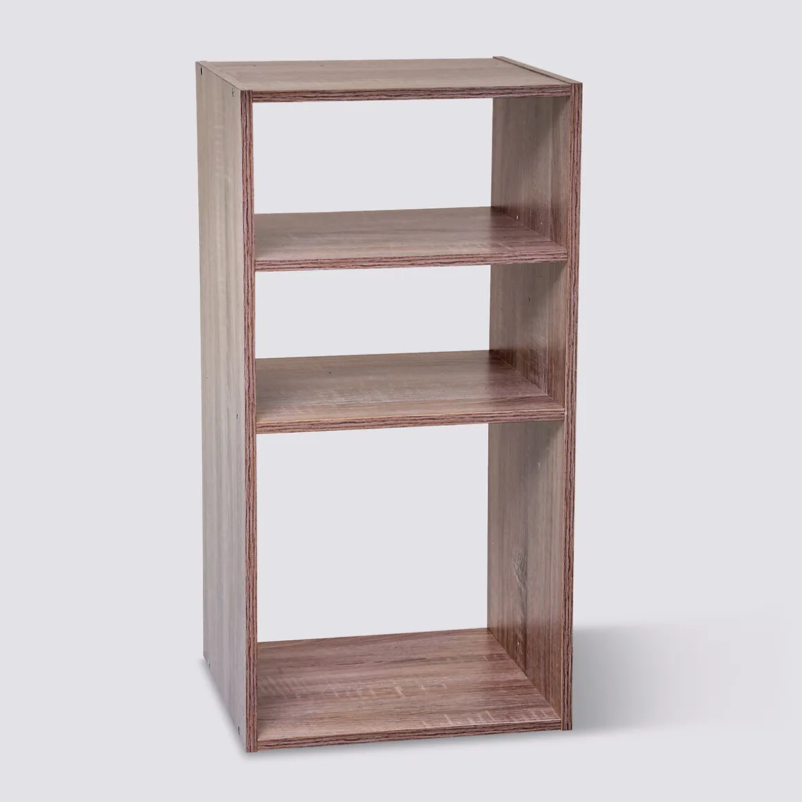 Étagères colonne 3 cases, Effet chêne naturel