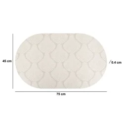 Tapis anti-dérapant, L.75 cm, Beige