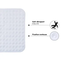 Tapis anti-dérapant 50x50cm, Blanc