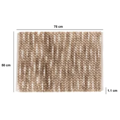 Tapis boule, 75x50 cm, Beige