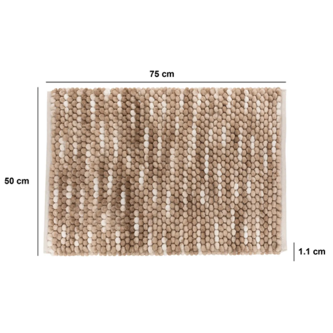 Tapis boule, 75x50 cm, Beige