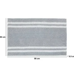 Tapis de bain, l.80 cm, Gris