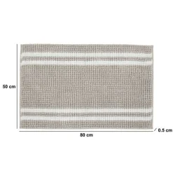 Tapis de bain, l.80 cm, Marron
