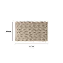 Tapis de bain 50x75 cm, Beige naturel