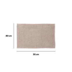 Tapis de bain 50x80 cm, Beige naturel