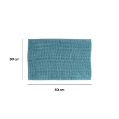 Tapis de bain 50x80 cm, Bleu artic