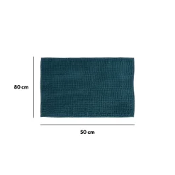 Tapis de bain 50x80 cm, Bleu pétrole