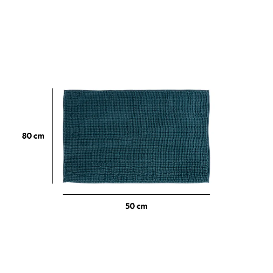 Tapis de bain 50x80 cm, Bleu pétrole