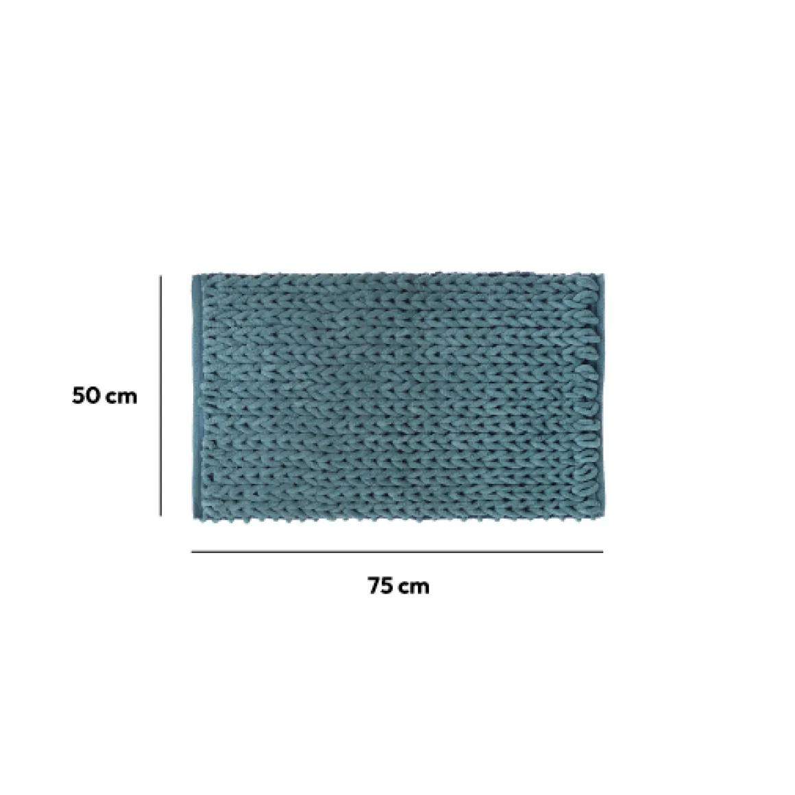 Tapis de bain 50x75 cm, Bleu pétrole