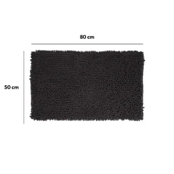 Tapis de bain 50x80 cm, Noir