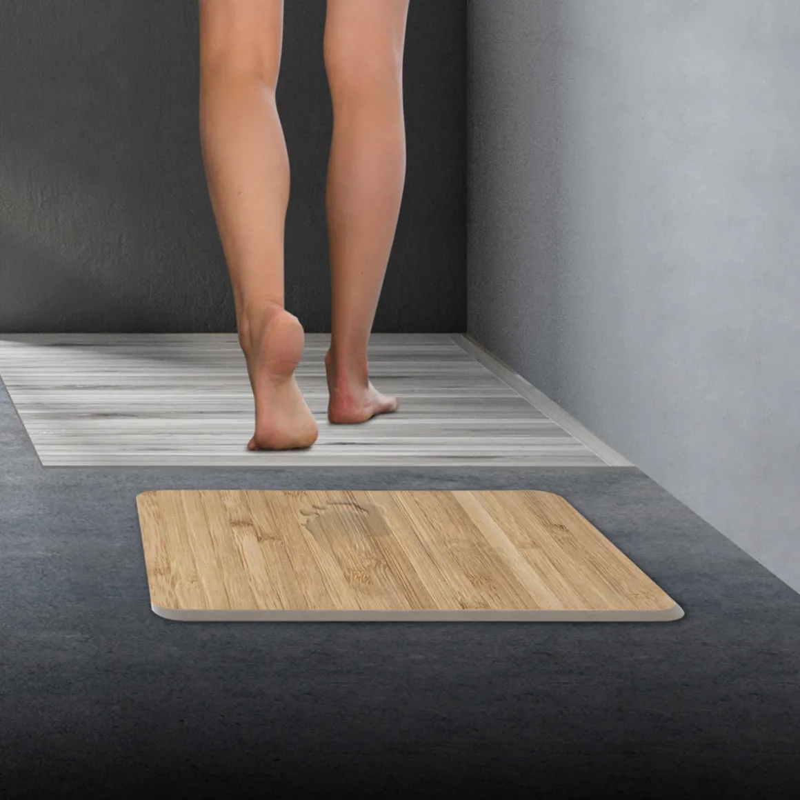 Tapis diatomite 35x45cm, Effet bambou