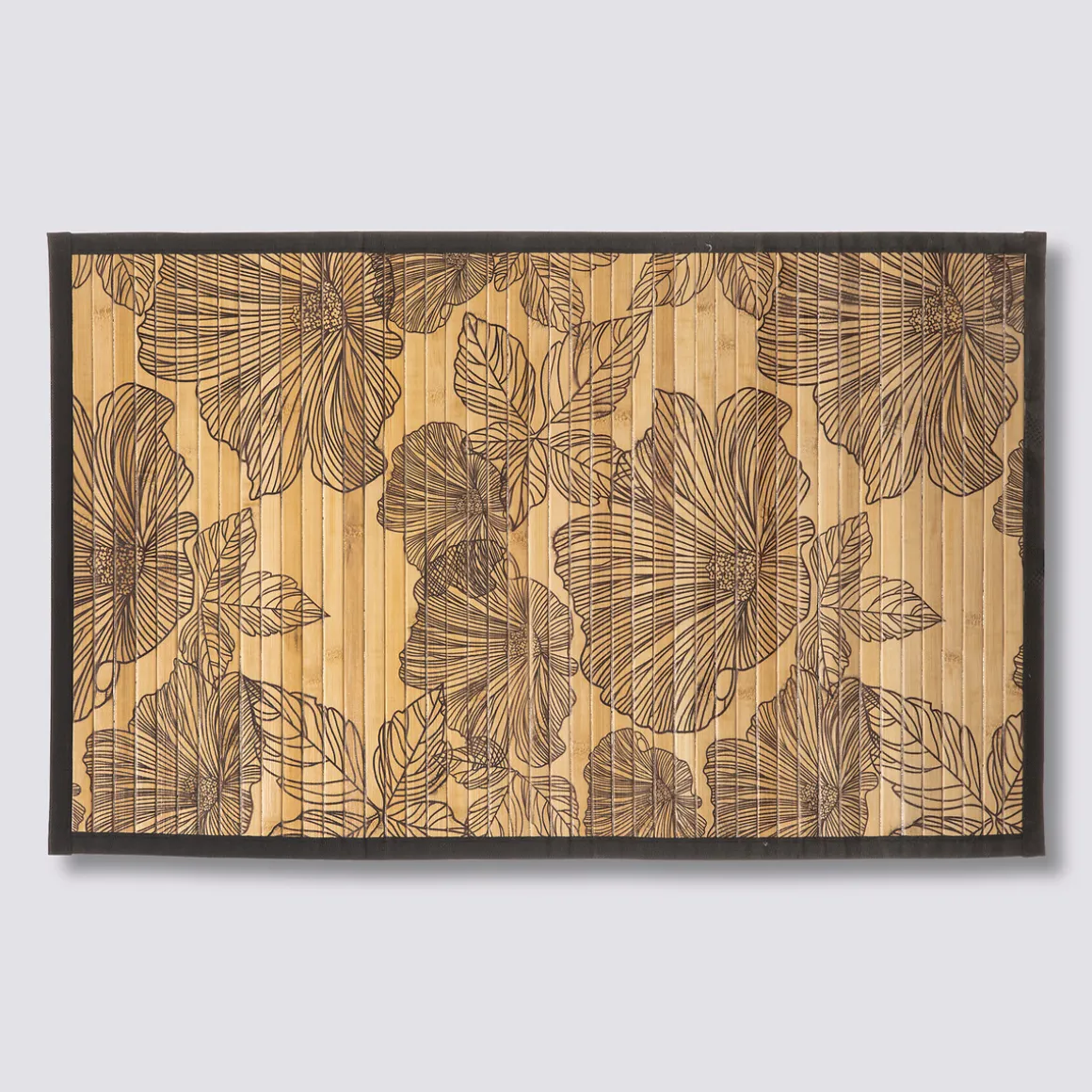 Tapis latte bambou 50x80 cm, Noir