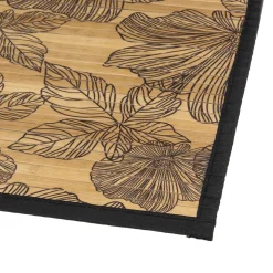 Tapis latte bambou 50x80 cm, Noir
