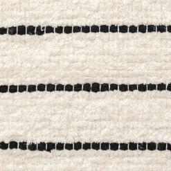 Tapis rayé microfibre 50x120cm - Blanc