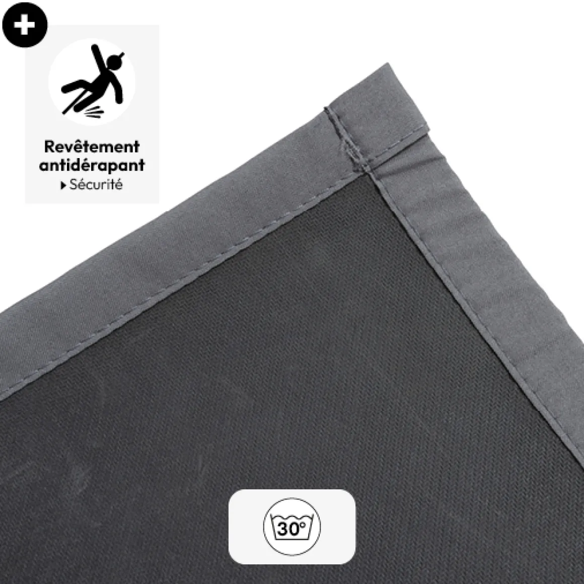 Tapis tissé antidérapant, 75x45 cm