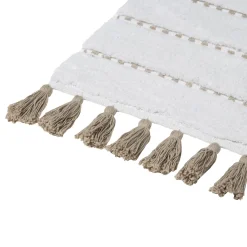 Tapis 50x75 cm, Blanc, Taupe
