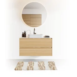 Tapis 50x75 cm, Blanc, Taupe