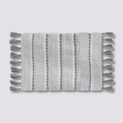 Tapis 50x75 cm, Gris, Blanc
