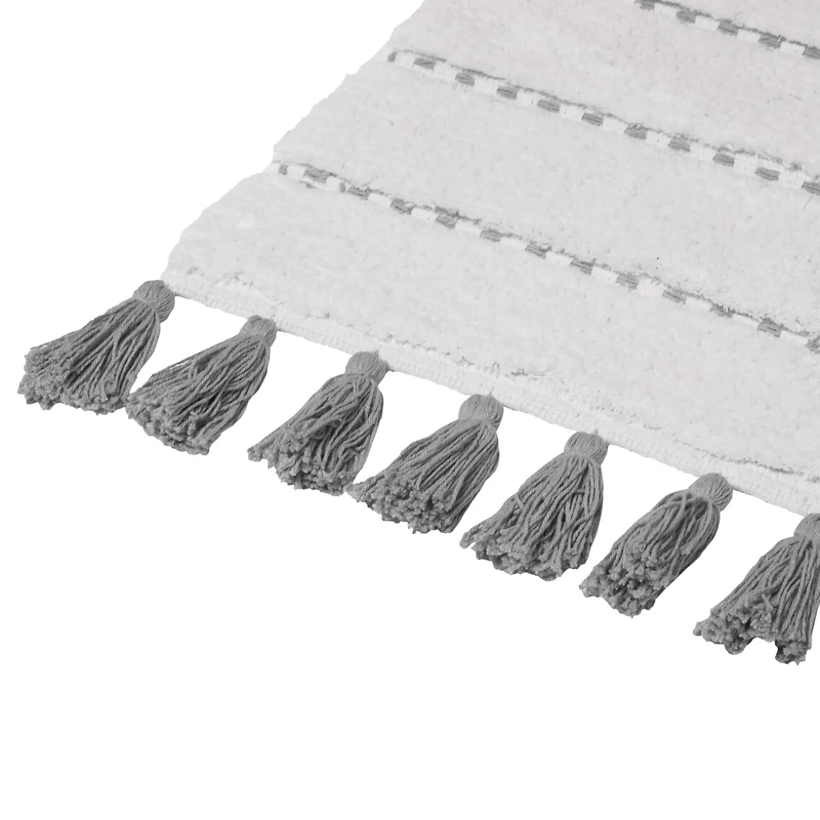 Tapis 50x75 cm, Gris, Blanc