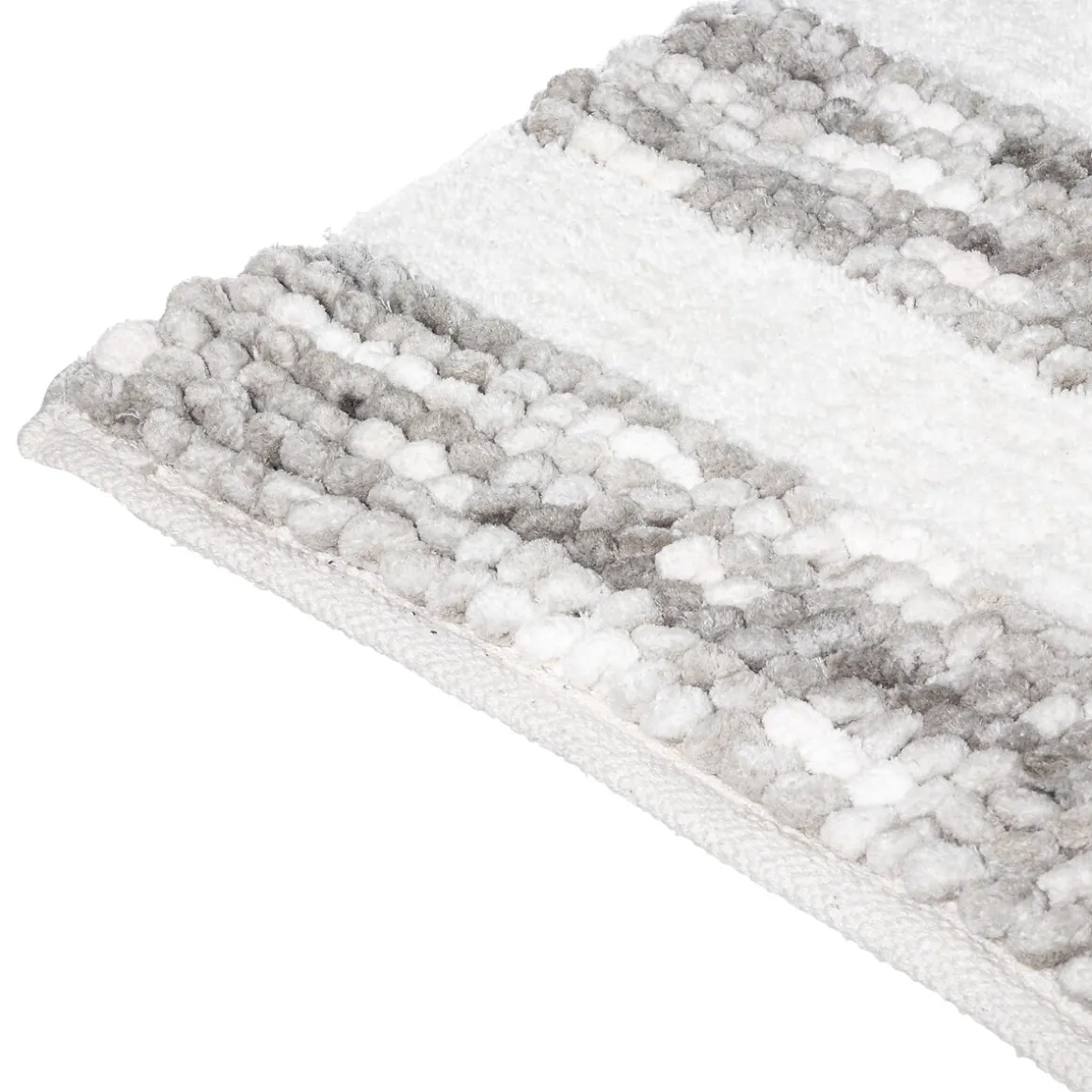 Tapis 50x75 cm, Gris, Blanc