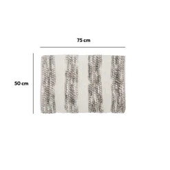 Tapis 50x75 cm, Gris, Blanc