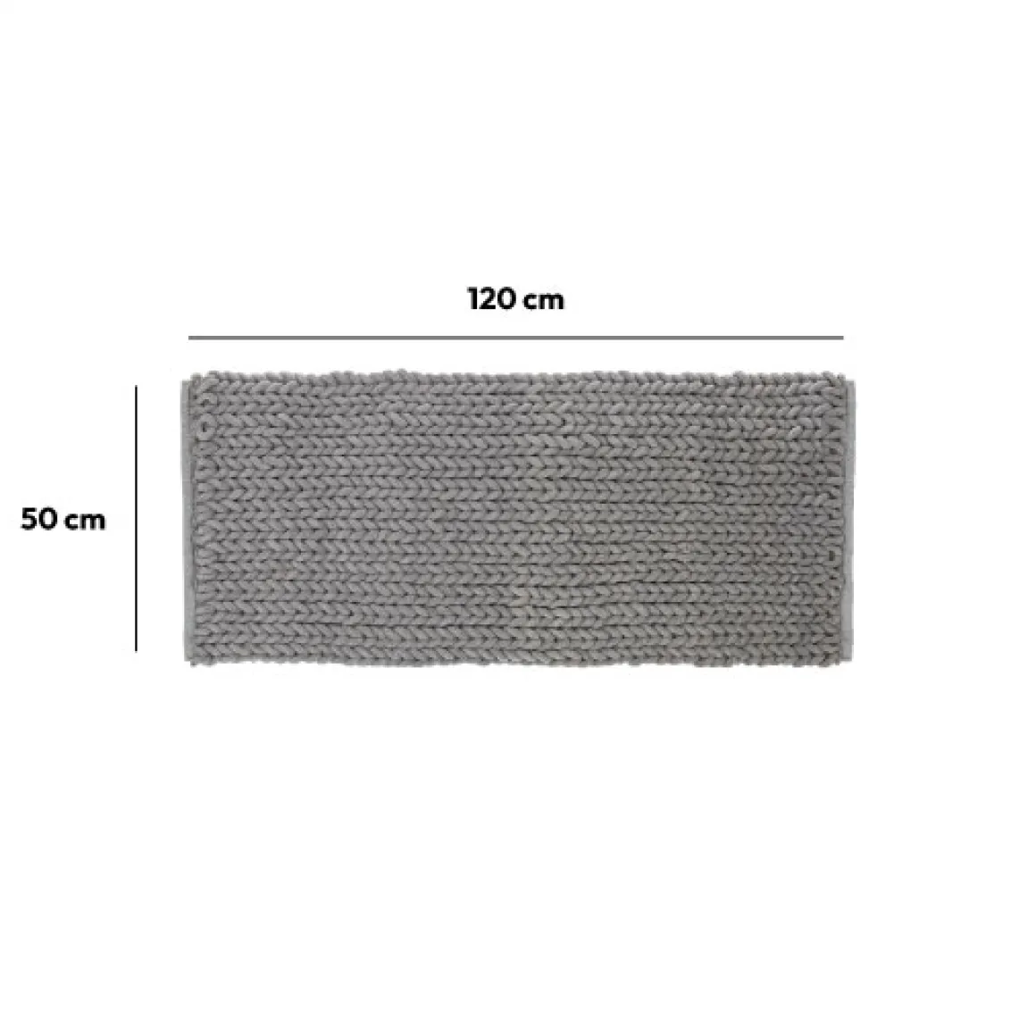 Tapis 120x50 cm, Gris clair