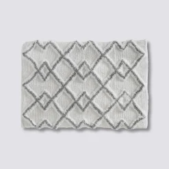 Tapis 50x75 cm, Gris et blanc