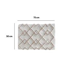 Tapis 50x75 cm, Gris et blanc