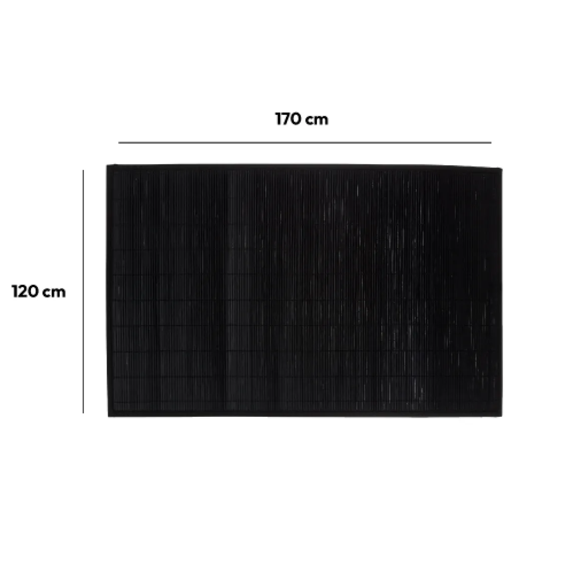 Tapis 120x70cm Bambou latté Noir