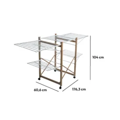Étendoir à linge 4 roues 27m