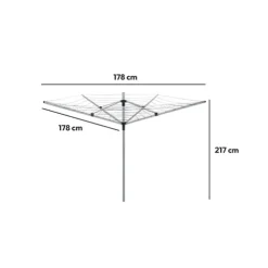 Étendoir à linge extérieur 40m, Aluminium