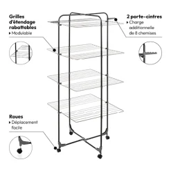 Étendoir à linge modulable tour 40 m