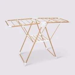 Étendoir à linge pliant pont 13m, Effet bois