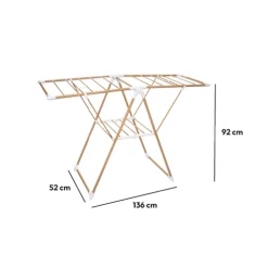 Étendoir à linge pliant pont 13m, Effet bois