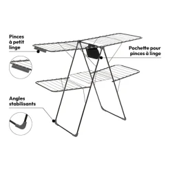 Étendoir à linge pliant pont 31m