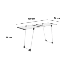 Étendoir à linge pliant tubes extensibles 17m