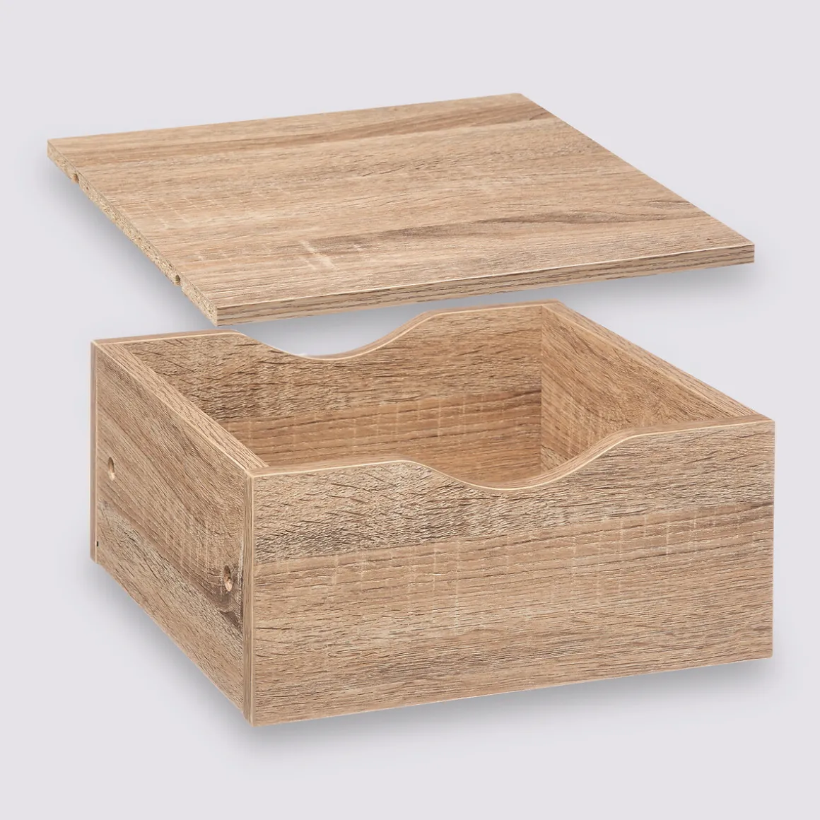 Tiroir et étagère 31cm, Effet chêne naturel