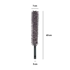 Tête de plumeau double face, Gris