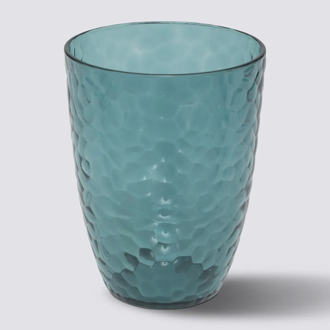 Verre à eau martelé, Bleu pétrole