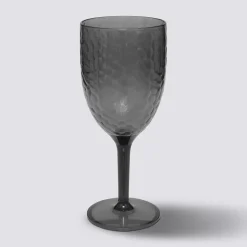 Verre à vin martelé, Gris charbon