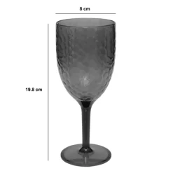 Verre à vin martelé, Gris charbon