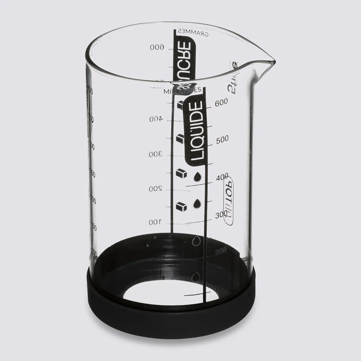 Verre doseur 0,6L - Noir, rouge